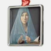 Aankondiging 1474-75 (olie op het paneel) metalen ornament (Links)