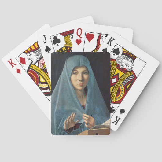 Aankondiging 1474-75 (olie op het paneel) speelkaarten (Achterkant)