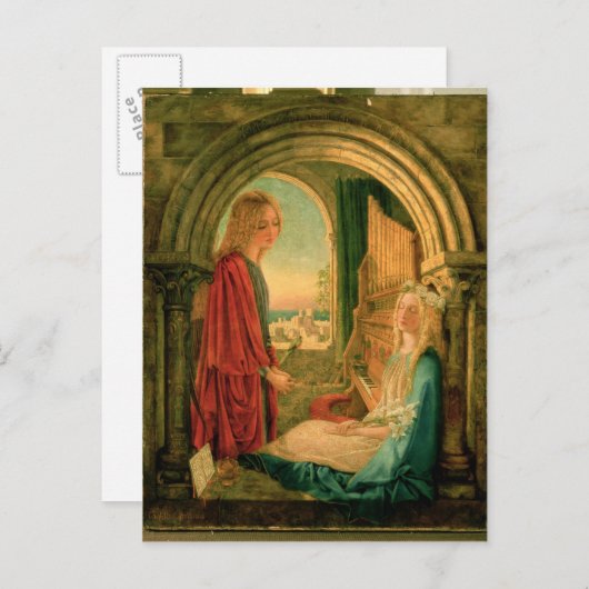 Aankondiging, 1859 briefkaart (Voorkant / Achterkant)