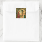 Aankondiging, 1859 vierkante sticker (Tas)