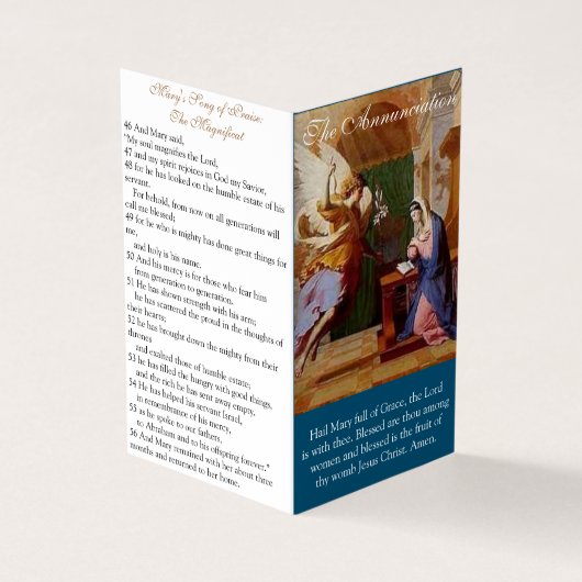 Aankondiging (1) - Prayer Card Visitekaartje (Buitenkant)