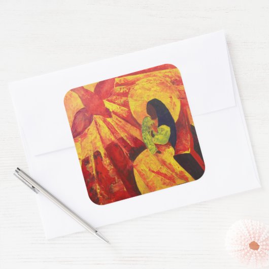 Aankondiging 2011 vierkante sticker (Envelop)