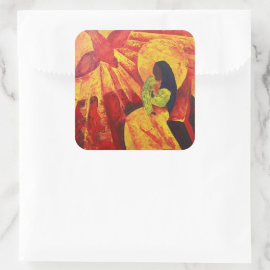 Aankondiging 2011 vierkante sticker (Tas)