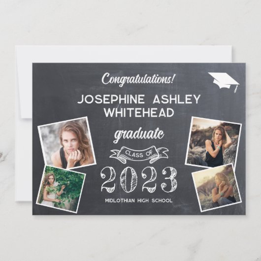 Aankondiging 2023 van het Afstuderen van Chalkboar (Voorkant)