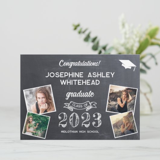 Aankondiging 2023 van het Afstuderen van Chalkboar (Staand voorkant)