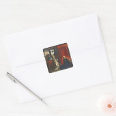 Aankondiging 3 vierkante sticker (Envelop)