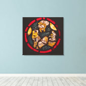 Aankondiging aan de herders canvas afdruk (Insitu (Houten vloer))