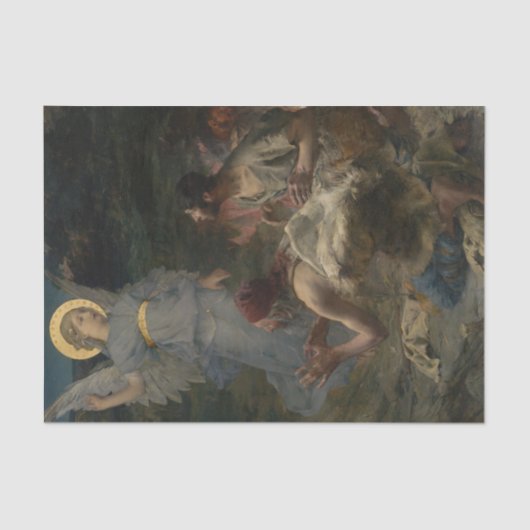 Aankondiging aan de herders door Jules Bastien Tissuepapier (Voorkant)