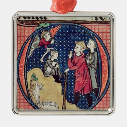 Aankondiging aan de herders metalen ornament (Voorkant)