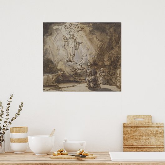 Aankondiging aan de herders poster (Keuken)