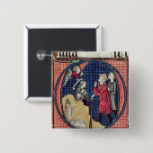 Aankondiging aan de herders vierkante button 5,1 cm (Voorkant /achterkant)