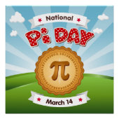 Aankondiging aan het All Pi Day Poster (Voorkant)