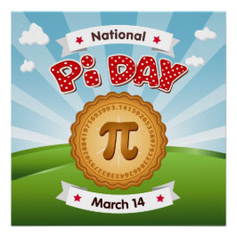 Aankondiging aan het All Pi Day Poster