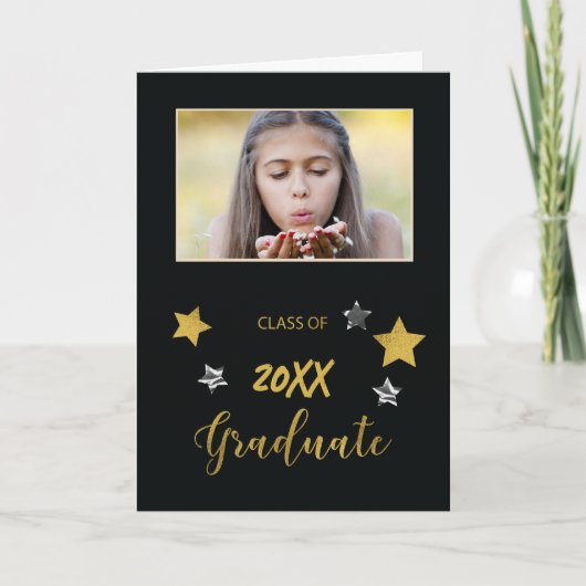 Aankondiging Aangepast foto-Afstuderen 2020 Gold (Voorkant)