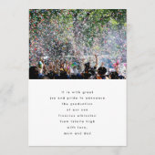 Aankondiging aangepast Foto Afstuderen High School (Achterkant)