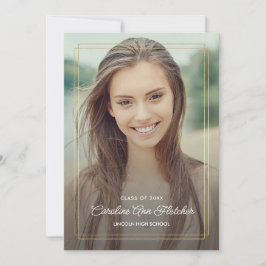 Aankondiging aangepast Foto Modern Floral Afstuder