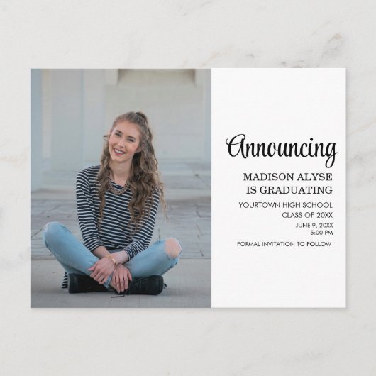 Aankondiging aangepast fotoAfstuderen (Voorkant)