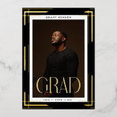 Aankondiging aangepast Gold FrameD Photo Afstudere (Voorkant)