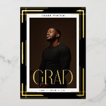 Aankondiging aangepast Gold FrameD Photo Afstudere