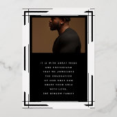 Aankondiging aangepast Gold FrameD Photo Afstudere (Achterkant)