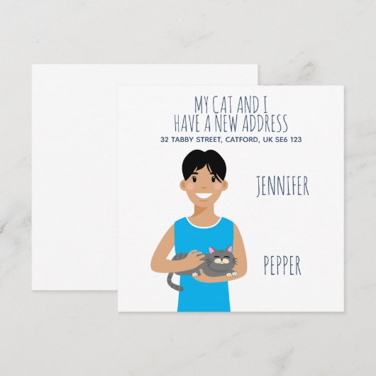 Aankondiging aangepast nieuw adres (Voorkant / Achterkant)