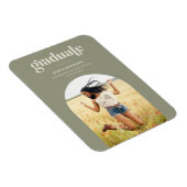 Aankondiging aanhef foto Modern Avocado Green Afst Magneet (Rechterzijde)