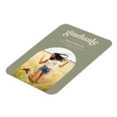 Aankondiging aanhef foto Modern Avocado Green Afst Magneet (Linkerzijde)