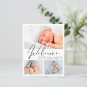 Aankondiging aanhef geboorte van de moderne welkom (Staand voorkant)