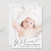 Aankondiging aanhef geboorte van de moderne welkom (Voorkant)