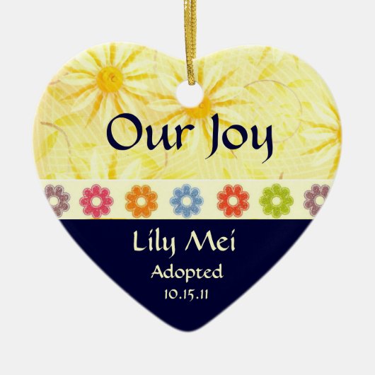 Aankondiging aanname keramisch ornament (Voorkant)