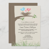 Aankondiging adoptie Baby Bird's Nest (Voorkant / Achterkant)