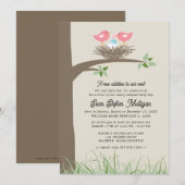 Aankondiging adoptie Baby Bird's Nest (Voorkant / Achterkant)