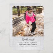 Aankondiging adoptie met foto (Voorkant / Achterkant)