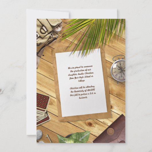 Aankondiging Adventureur Afstuderen personaliseren (Achterkant)