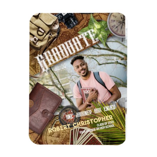 Aankondiging Adventureur Afstuderen personaliseren Magneet (Verticaal)