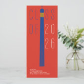 Aankondiging afgestudeerden modern design | Kleur  (Staand voorkant)
