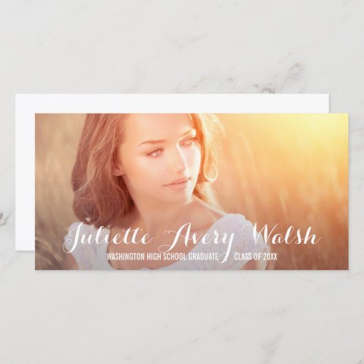 Aankondiging afstudeerceremonie Sweet Simplicity (Voorkant / Achterkant)