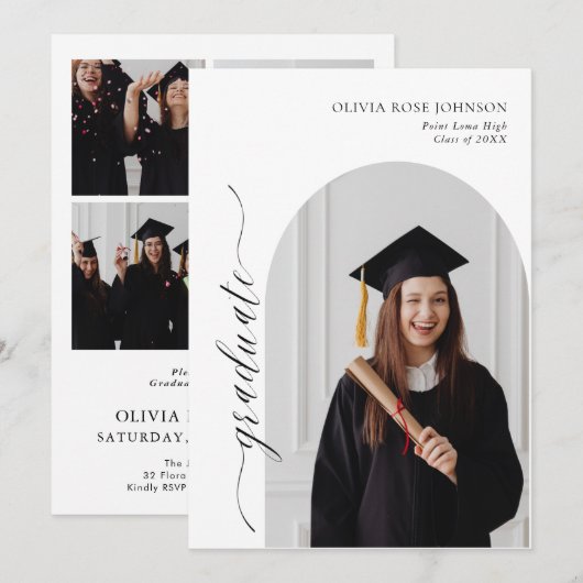 Aankondiging Afstudeerdatum | Afstudeerfeest (Voorkant / Achterkant)