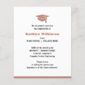 Aankondiging Afstudeerder budgettaire moderne Roos Flyer (Achterkant)