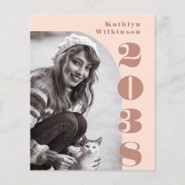 Aankondiging Afstudeerder budgettaire moderne Roos Flyer