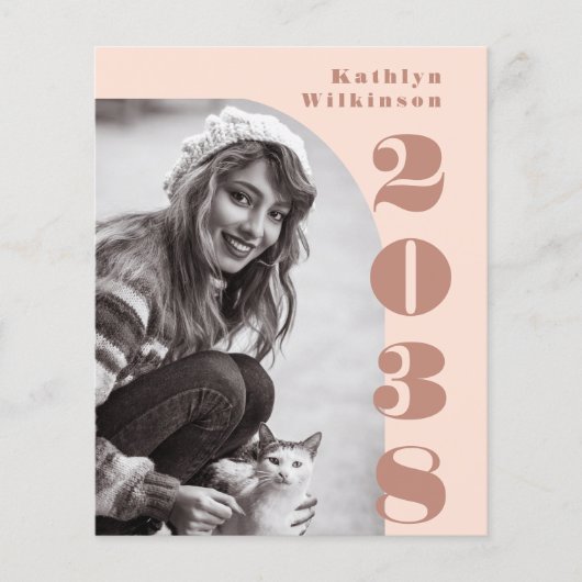 Aankondiging Afstudeerder budgettaire moderne Roos Flyer (Voorkant)