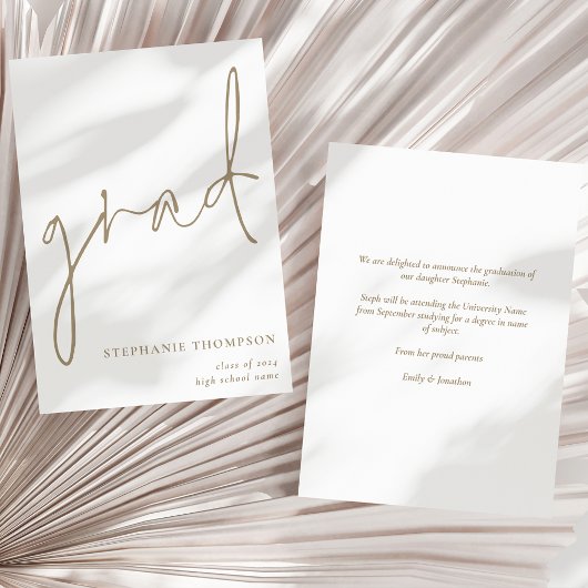 Aankondiging afstudeerder Gold Script Afstuderen