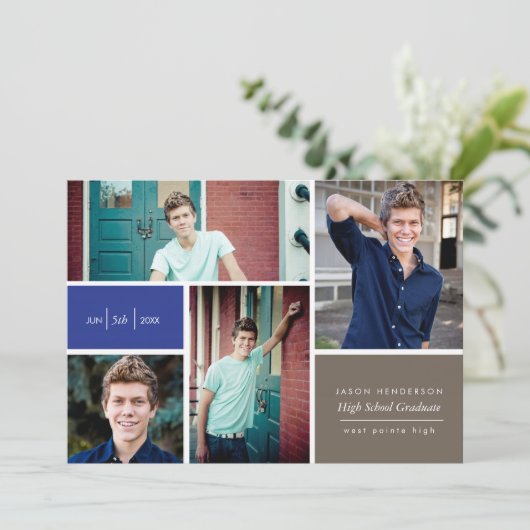 Aankondiging Afstudeerder kleurenblok (Staand voorkant)