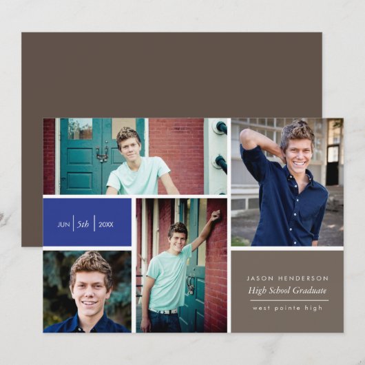 Aankondiging Afstudeerder kleurenblok (Voorkant / Achterkant)