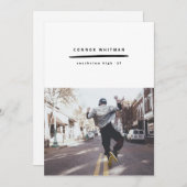 Aankondiging Afstudeerder Moderne minimalistische  (Voorkant / Achterkant)