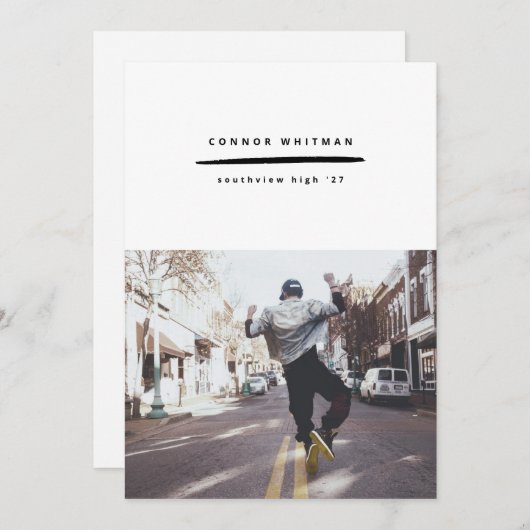 Aankondiging Afstudeerder Moderne minimalistische  (Voorkant / Achterkant)