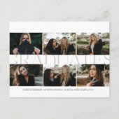 Aankondiging Afstudeerder moderne Multi-Photo Grad Briefkaart (Voorkant)