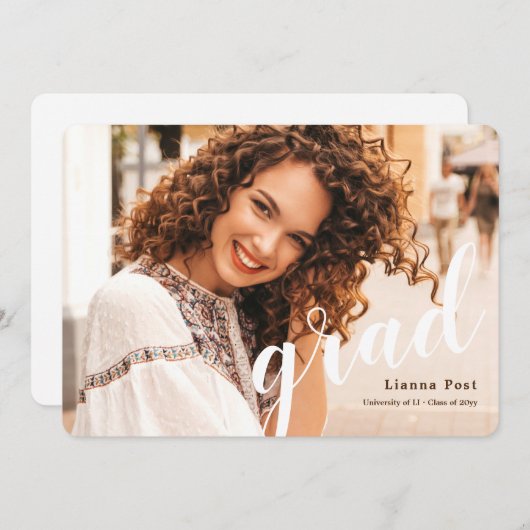 Aankondiging afstudeerder Photo Afstuderen (Voorkant / Achterkant)