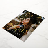 Aankondiging afstudeerder Swirly Font Afstuderen (Gedraaid)