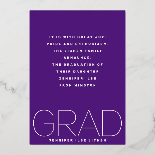 Aankondiging AFSTUDEERDER van hoogopgeleid Roos Go (Achterkant)